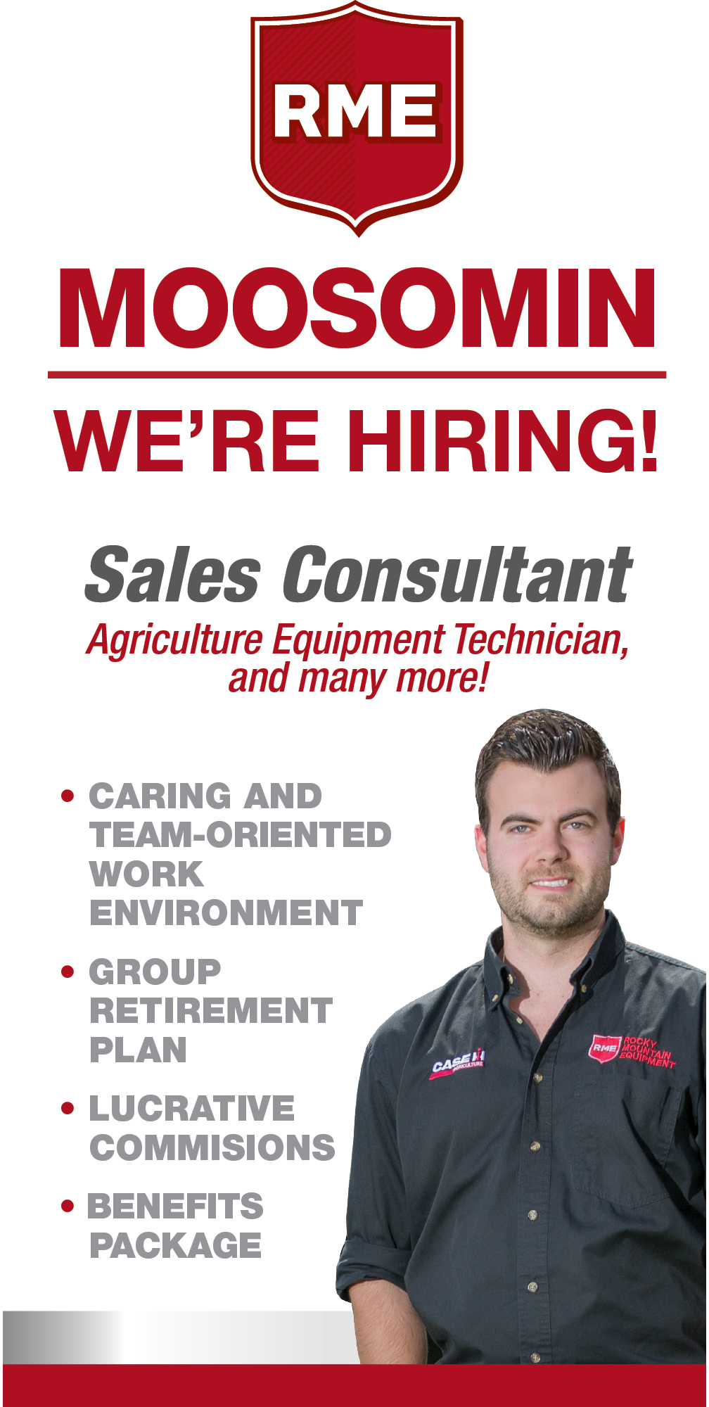 Rocky Mountain Equipment - Moosomin - Sales Consultant, Agriculture Equipment Technician  